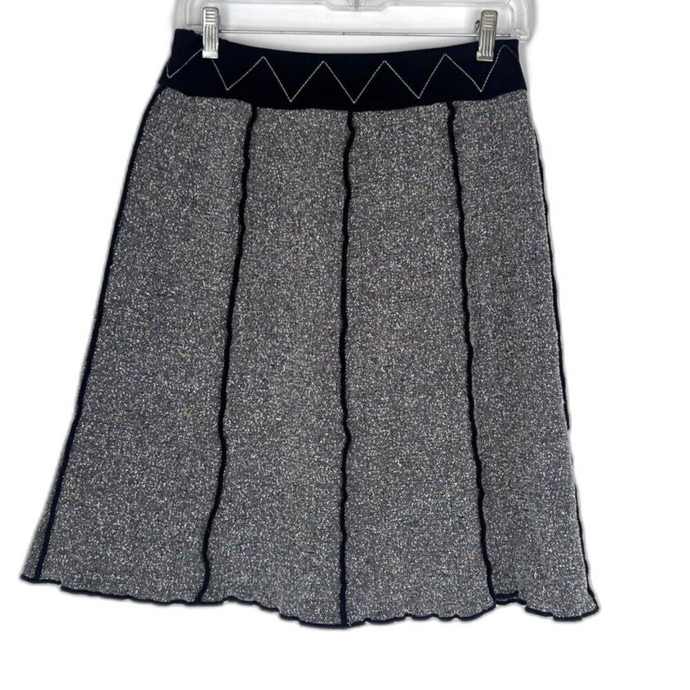 Sag Harbor Gray Colorful Mottled Tweed Aline Skirt Lined Size 6 Petite